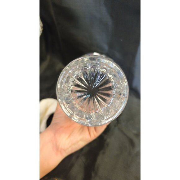 Beautiful Vintage Pinwheel Bohemian Crystal Vase 8” - Picture 5 of 10